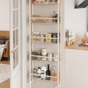 UMDONX Slim Metal Storage Shelf, 5 Tier Bathroom Organiser Rack