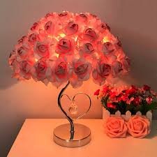 table lamp rose flower