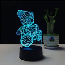3d vivid night light table lamp